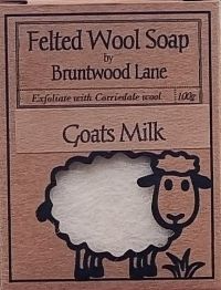 felted wool soap bar goats milk exfoliate
