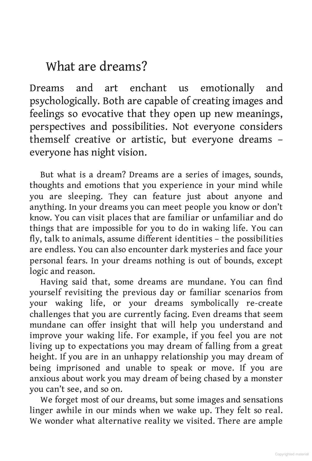 Night Vision A Field Guide to Your Dreams By Theresa Cheung