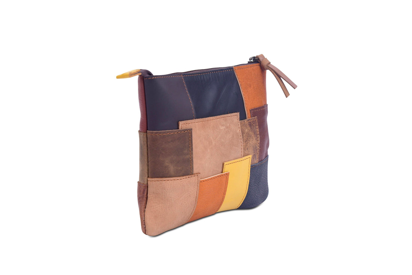 Clutch Bag Genuine Leather Patchwork