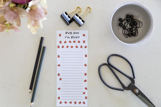 lady bug paper note pad
