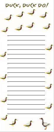 duck stationery paper note pad