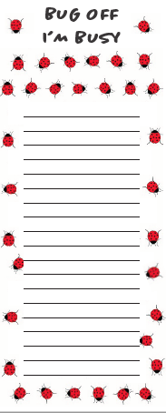 lady bug stationery paper note pad