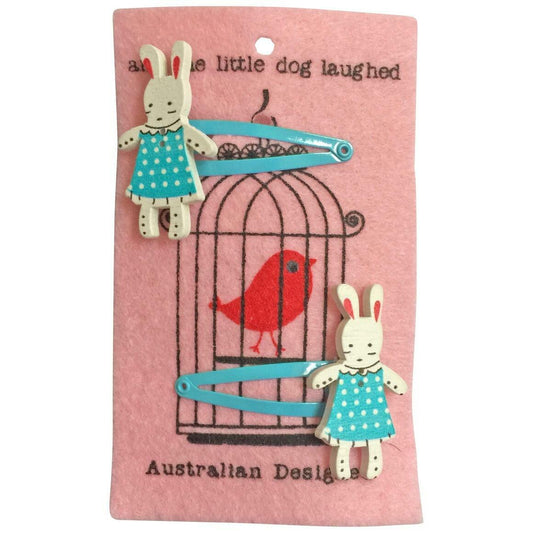 rabbit hair clips light blue, Australian designed