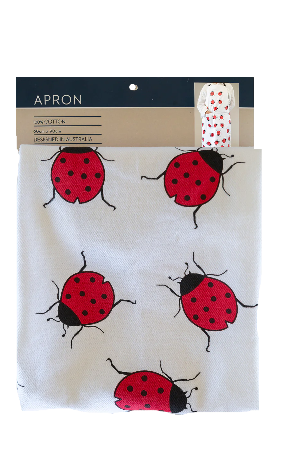 Kitchen apron heavy duty cotton Lady bug