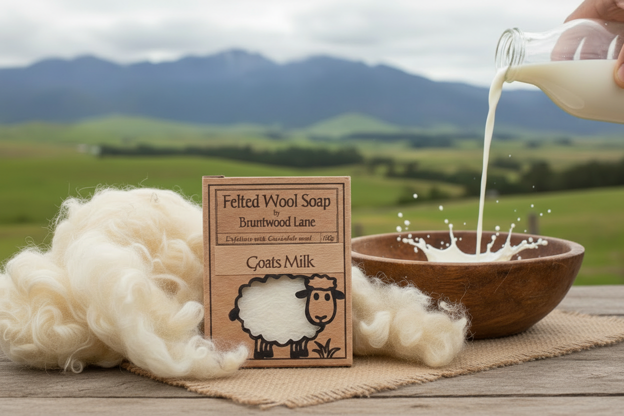 Felted Wool Soap, Goats Milk, For Sensitive Skin Types, Nourishing