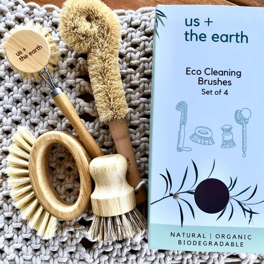 Eco Cleaning - Bamboo Scrubbing Brushes Set of 4
