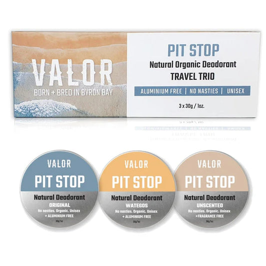 Pit Stop Deodorant Travel Trio Valor Organics