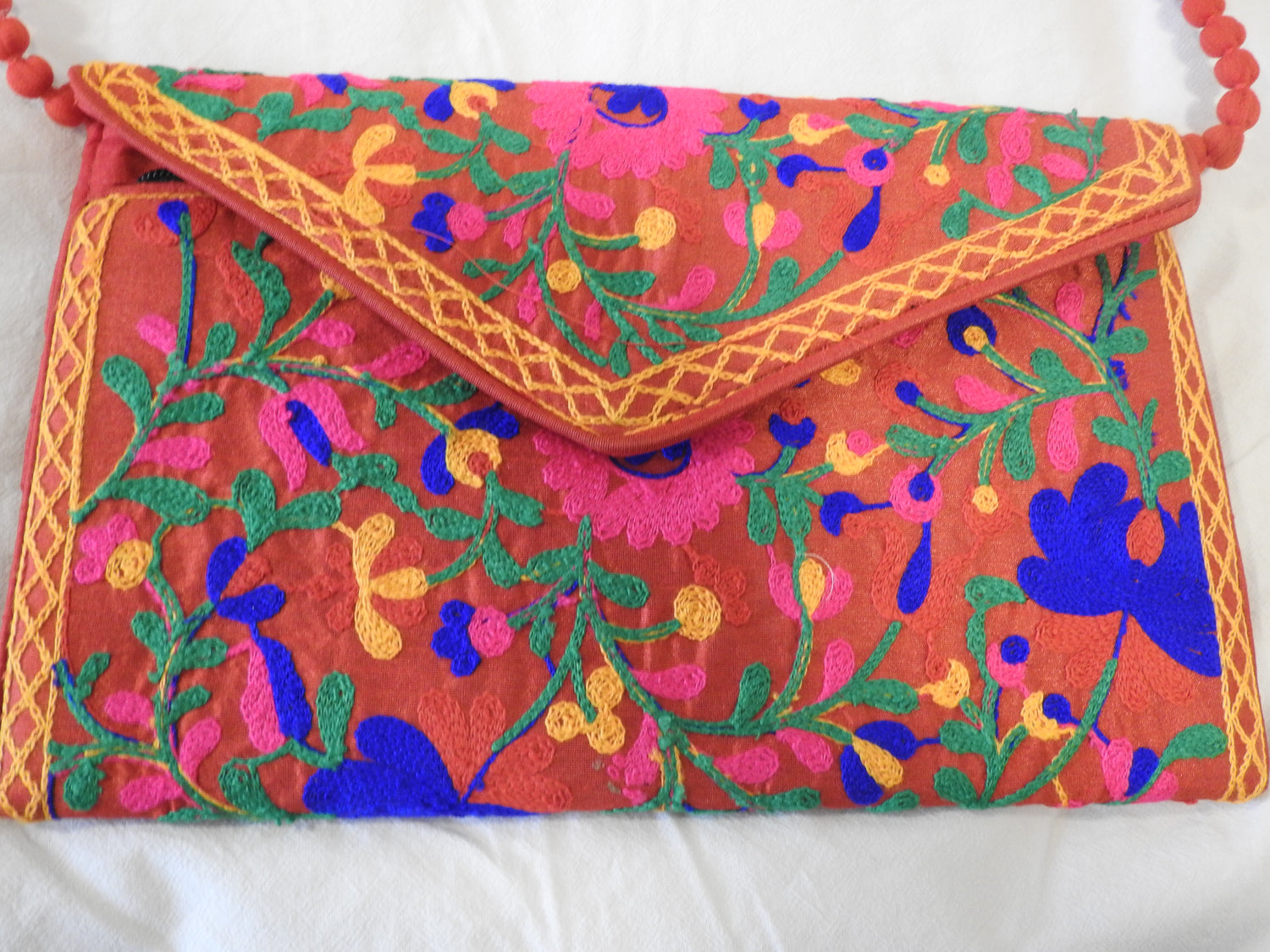 banjarra colorful clutch bag, hand made 