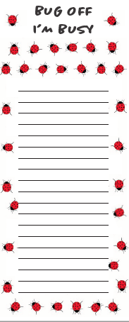 PAPER JOTTER NOTE PADS LADY BUG