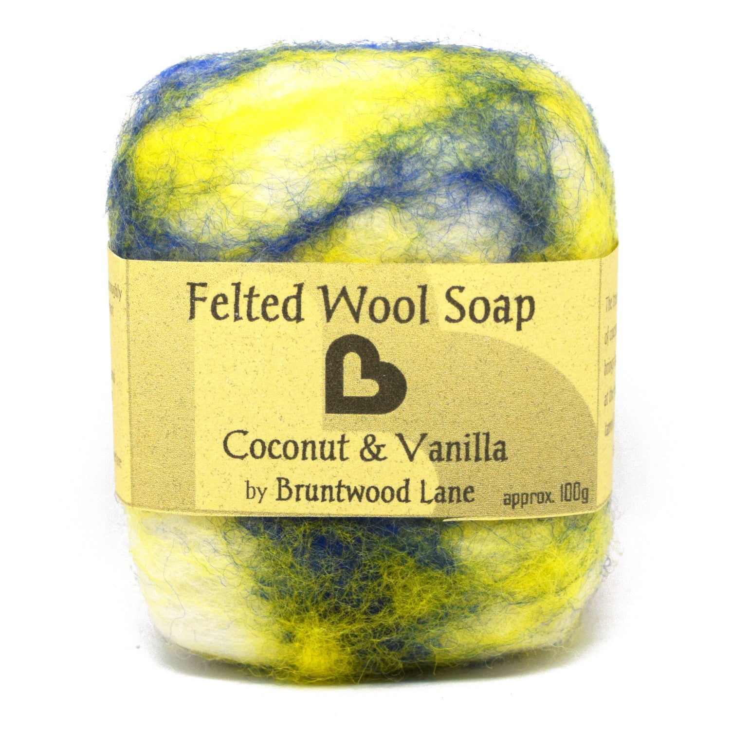 FELTED WOOL SOAP COCONUT AND VANILLA