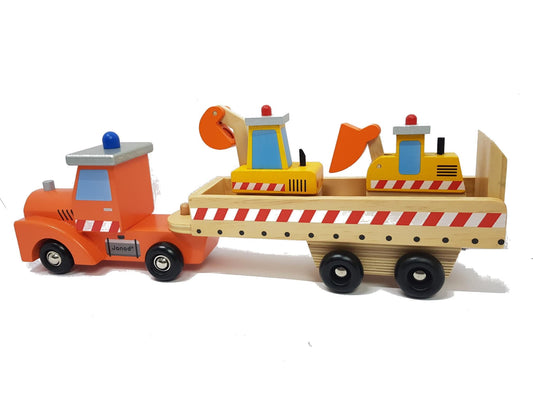 Wooden Toy Engineering Vehicle Set