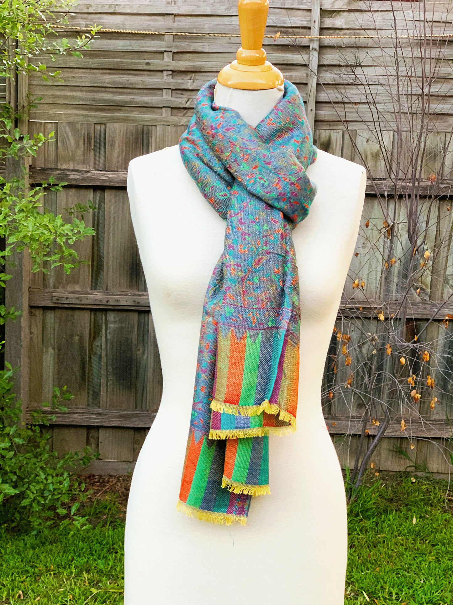 paisley print pashmina scarf